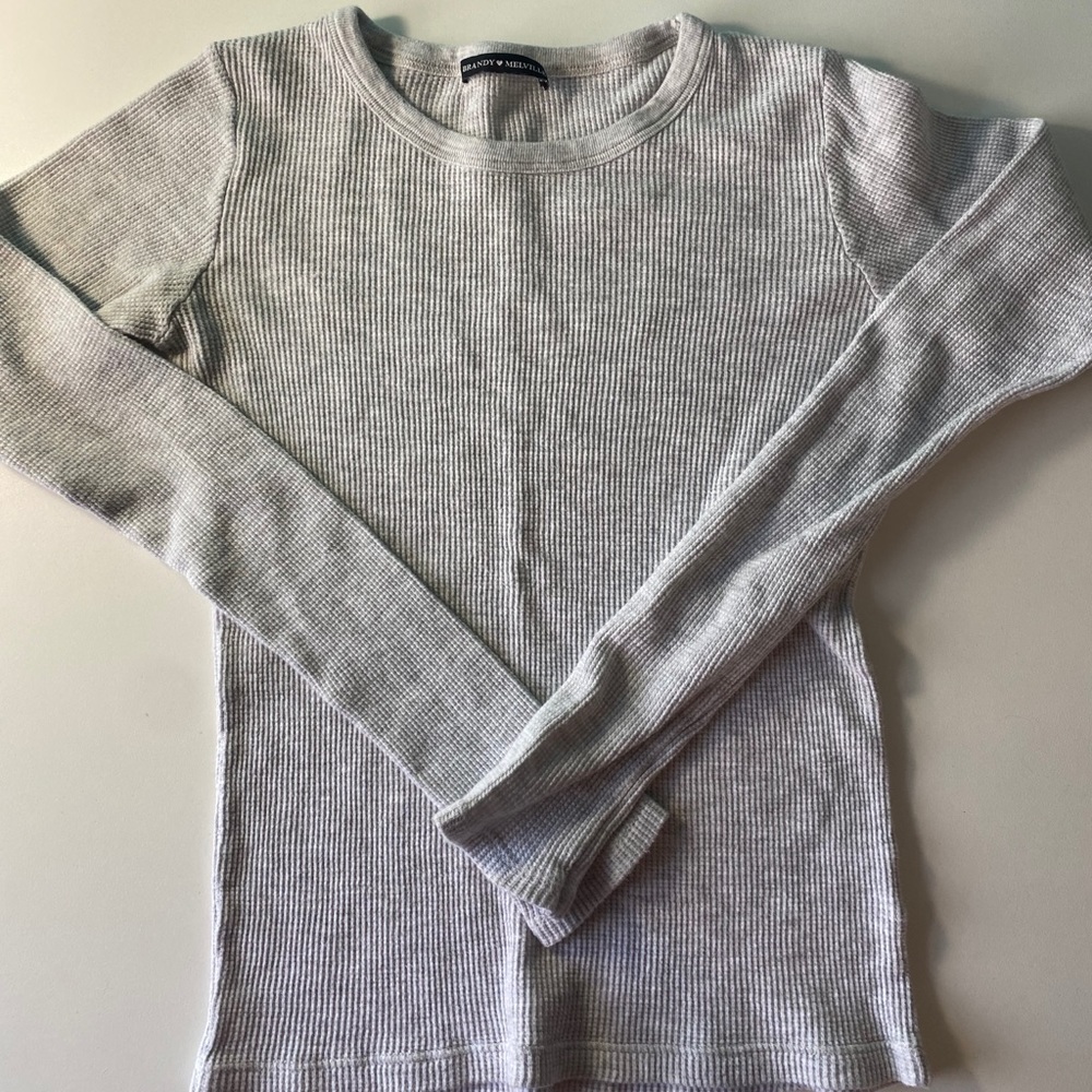 Brandy Melville gray thermal top